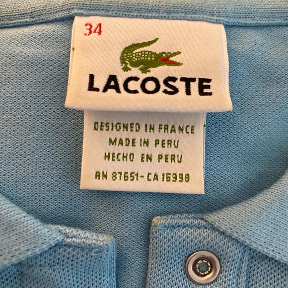 ⭐️HP⭐️Lacoste|Blue Collared Shirt - Picture 2 of 9